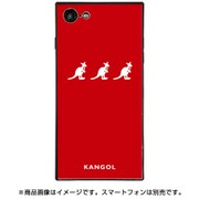 BJ-0030-IP78-REDD [スクエア型 ガラスケース iPhone 8/7 KANGOL TRIPLE RED]