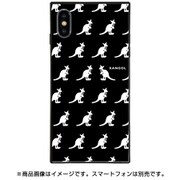 BJ-0028-IP0X-BLAK [スクエア型 ガラスケース iPhone XS/X KANGOL PATTERN MINI BLK]