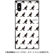 BJ-0028-IP0X-WHIT [スクエア型 ガラスケース iPhone XS/X KANGOL PATTERN MINI WHT]