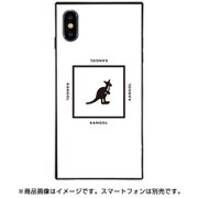 BJ-0029-IP0X-WHIT [スクエア型 ガラスケース iPhone XS/X KANGOL SQUARE WHT]