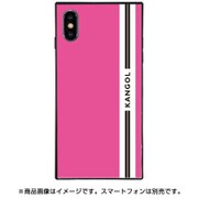 BJ-0032-IP0X-PINK [ガラスケース iPhone XS/X KANGOL LINE PNK]