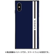 BJ-0032-IP0X-NAVY [ガラスケース iPhone XS/X KANGOL LINE NVY]