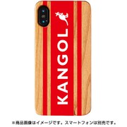 AB-1003-IP0X-WD03 [Woodケース iPhone XS/X KANGOL BOX LOGO RD]