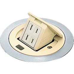 Panasonic F型アップコン丸型ビル用2コ用アイボリー DU1100WT