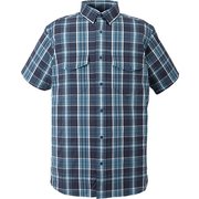 yacuma original check S/S shirt 234532 Blue Sサイズ [アウトドア シャツ メンズ]