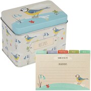 ブリキ缶(レシピメモ付)/BLUE TIT-1(1セット) 25731
