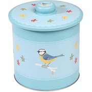 ブリキ缶/BLUE TIT-2(1個) 直径170×H175mm 25930