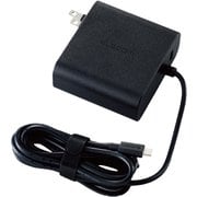 ノートPC用ACアダプター/電源アダプタ/Type-C/PD対応/57W/ケーブル一体型/USB1ポート/2m/ブラック ACDC-PD0357BK