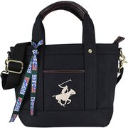 BHPC トート BH1006N BK/BK/WH BEVERLY HILLS POLO CLUB [キャンバストートバッグXS]