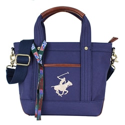 BHPC トート BH1006N NV/NV/WH BEVERLY HILLS POLO CLUB [キャンバストートバッグXS]