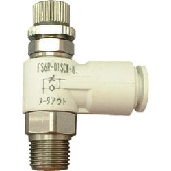 チヨダ ファイブSUSスピードコントローラα白メーターアウト 6mm・R1/4 FS6R-02SCW-O