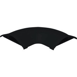 マサル ガードマン2R付属品 平面マガリ 6号 ブラック GAM6W