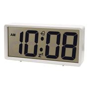 誠時 デジタル時計 置き掛け兼用 ジェイド ホワイト LCD-008WH