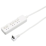 3個口 節電タップ 1m ホワイト H8S331WH