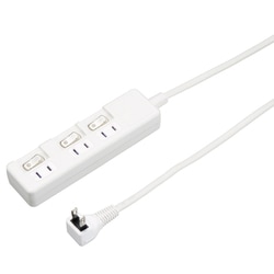 3個口 節電タップ 3m ホワイト H8S333WH