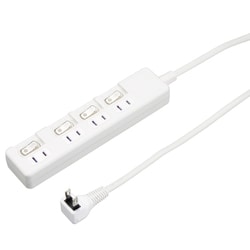 4個口 節電タップ 3m ホワイト H8S443WH