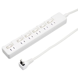 6個口 節電タップ 0.3m ホワイト H8S6603WH