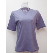 WsボーダーショートTシャツ H-132 PUP×H.GRY パープル Mサイズ [アウトドア カットソー レディース]