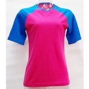 WsラグランショートTシャツ2トーン H-332 PNK×BLU ピンク Sサイズ [アウトドア カットソー レディース]