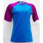WsラグランショートTシャツ2トーン H-332 BLU×RIB ブルー Lサイズ [アウトドア カットソー レディース]