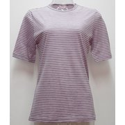 Ws ボーダーショートTシャツ I 132 ピンク×ダークグレー Sサイズ [アウトドア カットソー レディース]
