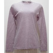 Ws ボーダーロングTシャツ I 135 ピンク×ダークグレー Lサイズ [アウトドア カットソー レディース]