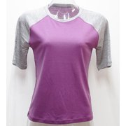 Ws 2トーンショートTシャツ I 332 パープル×グレー Lサイズ [アウトドア カットソー レディース]