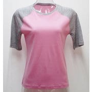 Ws 2トーンショートTシャツ I 332 ローズ×グレー Lサイズ [アウトドア カットソー レディース]
