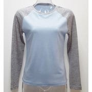Ws 2トーンロングTシャツ I 335 ライトブルー×グレー Mサイズ [アウトドア カットソー レディース]