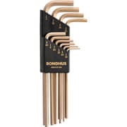 HLX10G [ボンダス 六角L-レンチ ロング ゴールド インチ セット10本組(1/16-1/4)]