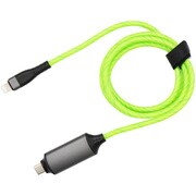 イルミネーションケーブル Type-C to Lightning 1m グリーン CK-CL01GR