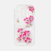 ラブリークリアカバケース らくらくスマートフォン me F-01L PK [MAKIYOKI Hand painting smartphone case]