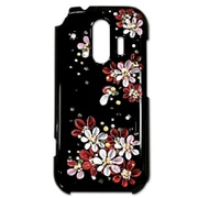 ラブリーブラックカバケース らくらくスマートフォン me F-01L RD [MAKIYOKI Hand painting smartphone case]