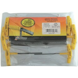 ボンダス 全長152mm 六角T-ハンドル インチ セット8本組(3/32-1/4) HTX80-6