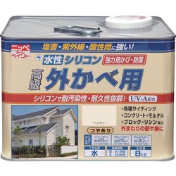 HWB103-8 [ニッペ 水性シリコン外かべ用 8kg アイボリー]