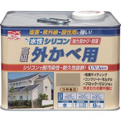 HWB105-8 [ニッペ 水性シリコン外かべ用 8kg タイルベージュ]