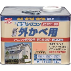 HWB107-8 [ニッペ 水性シリコン外かべ用 8kg アートレッド]