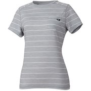 LD WOOL BORDER T-SHIRT MIV01599 ARCTIC GREY STR XSサイズ（日本：Sサイズ） [アウトドア カットソー レディース]