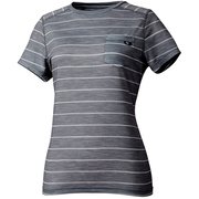 LD WOOL BORDER T-SHIRT MIV01599 TEAL BLUE STRIP Sサイズ（日本：Mサイズ） [アウトドア カットソー レディース]