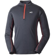 CASTOR WOOL ZIP LS MIV01443 BLACK-NOIR 0247 Lサイズ（日本：XLサイズ） [アウトドア カットソー メンズ]