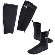 渓流CRスパッツ＆ソックス 36014 190ブラック Lサイズ [沢用品]