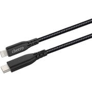 Type-C to Lightning Cable 1m ブラック×シルバー CHE-257-BS
