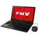 ノートパソコン LIFEBOOK AHシリーズ/15.6型ワイド/A4-9125/メモリ 4GB/SSD 256GB/DVDスーパーマルチ/Windows 10 Home 64ビット/Office Home and Business 2019/シャイニーブラック FMVA41D2B