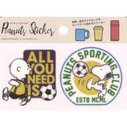 幅広耐熱耐水ステッカー スヌーピー サッカー PKS197