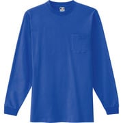 10530-006-LL [アイトス 長袖Tシャツ(ポケット付)(男女兼用) ブルー LL]