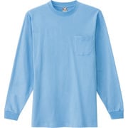 10530-007-M [アイトス 長袖Tシャツ(ポケット付)(男女兼用) サックス M]