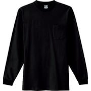 10530-010-M [アイトス 長袖Tシャツ(ポケット付)(男女兼用) ブラック M]