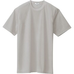10574-004-L [アイトス 吸汗速乾(クールコンフォート)半袖Tシャツ(ポケット無し)(男女兼用) グレー L]