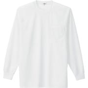 10575-001-LL [アイトス 吸汗速乾(クールコンフォート)長袖Tシャツ(ポケット付)(男女兼用) ホワイト LL]