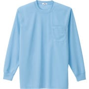 10575-007-M [アイトス 吸汗速乾(クールコンフォート)長袖Tシャツ(ポケット付)(男女兼用) サックス M]